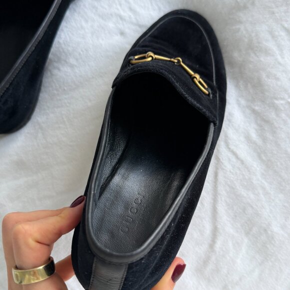 Gucci Horsebit Velvet Loafers - Picture 3 of 7